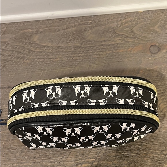 NWT - Dabney Lee - French Bulldogs Double Zippering Clutch Makeup Organizing - Picture 7 of 10